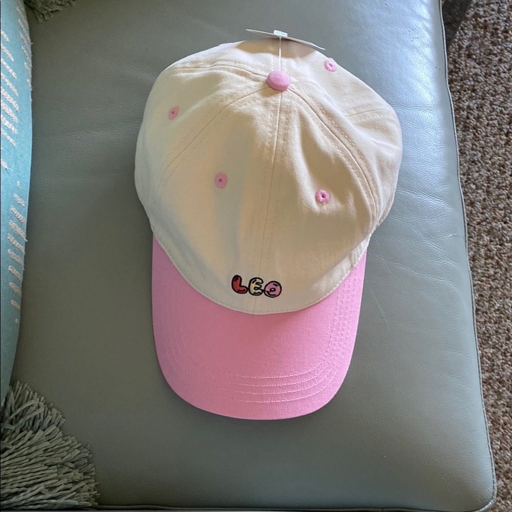 Pink and Cream Leo Cap